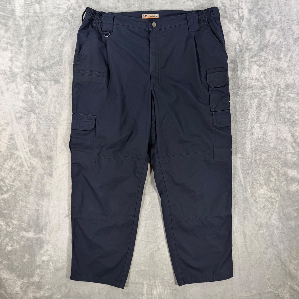 5.11 Tactical Ripstop Cargo Pants Mens Size 42x30 Navy Blue Cotton